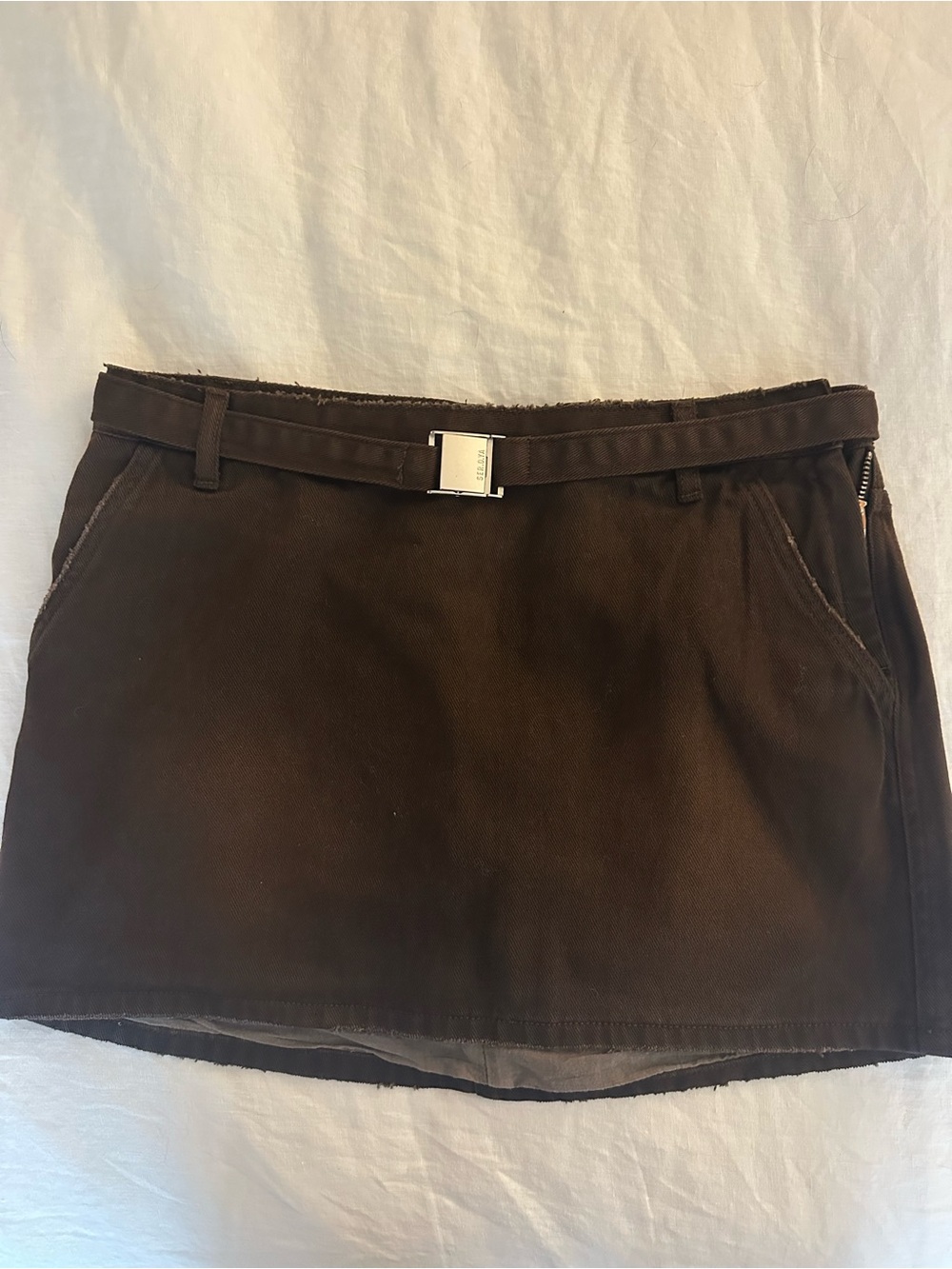 Seroya Brown Mini Skirt